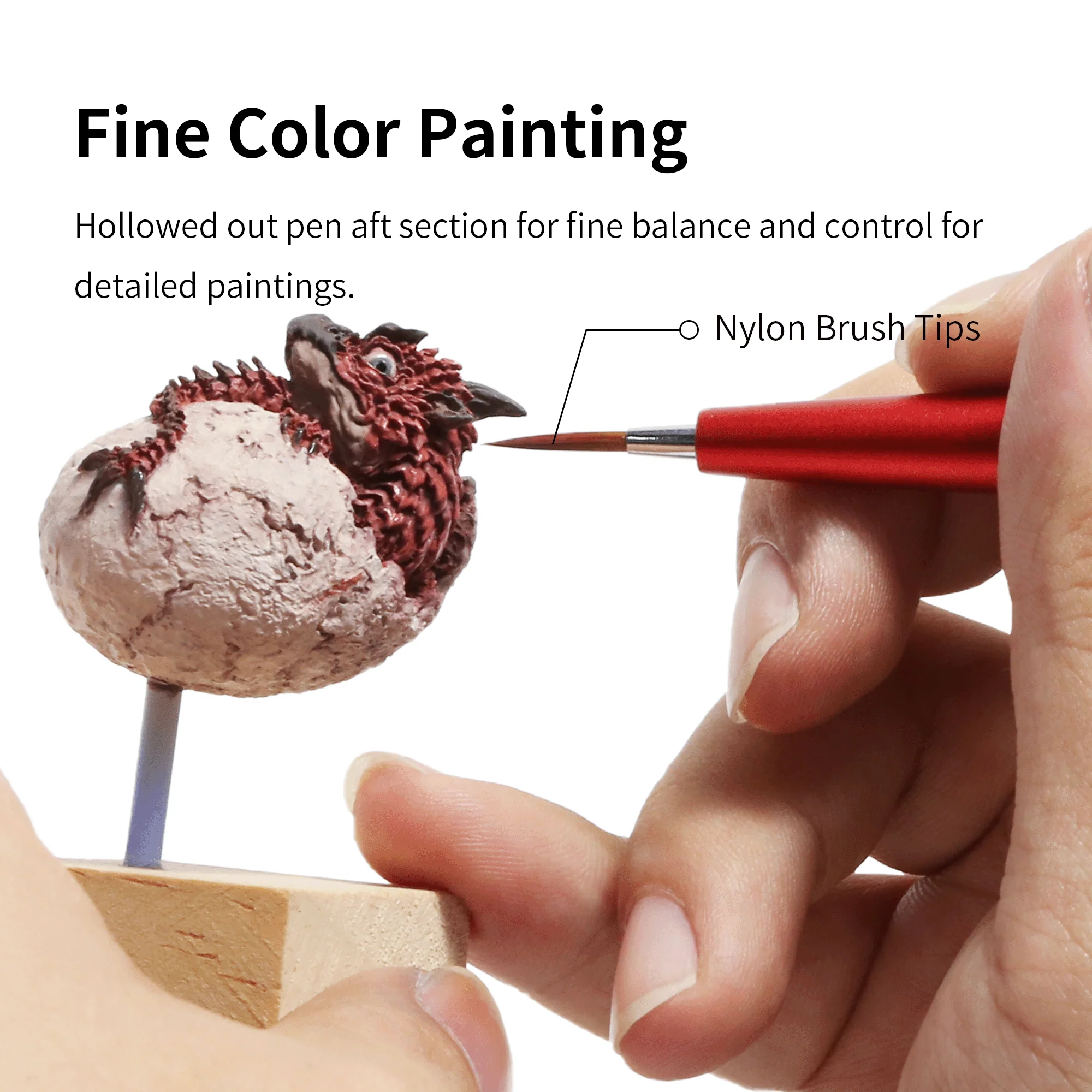 DSPIAE AT-FB Aluminum Shank Interchangeable Fine Tip Brush - Image 4