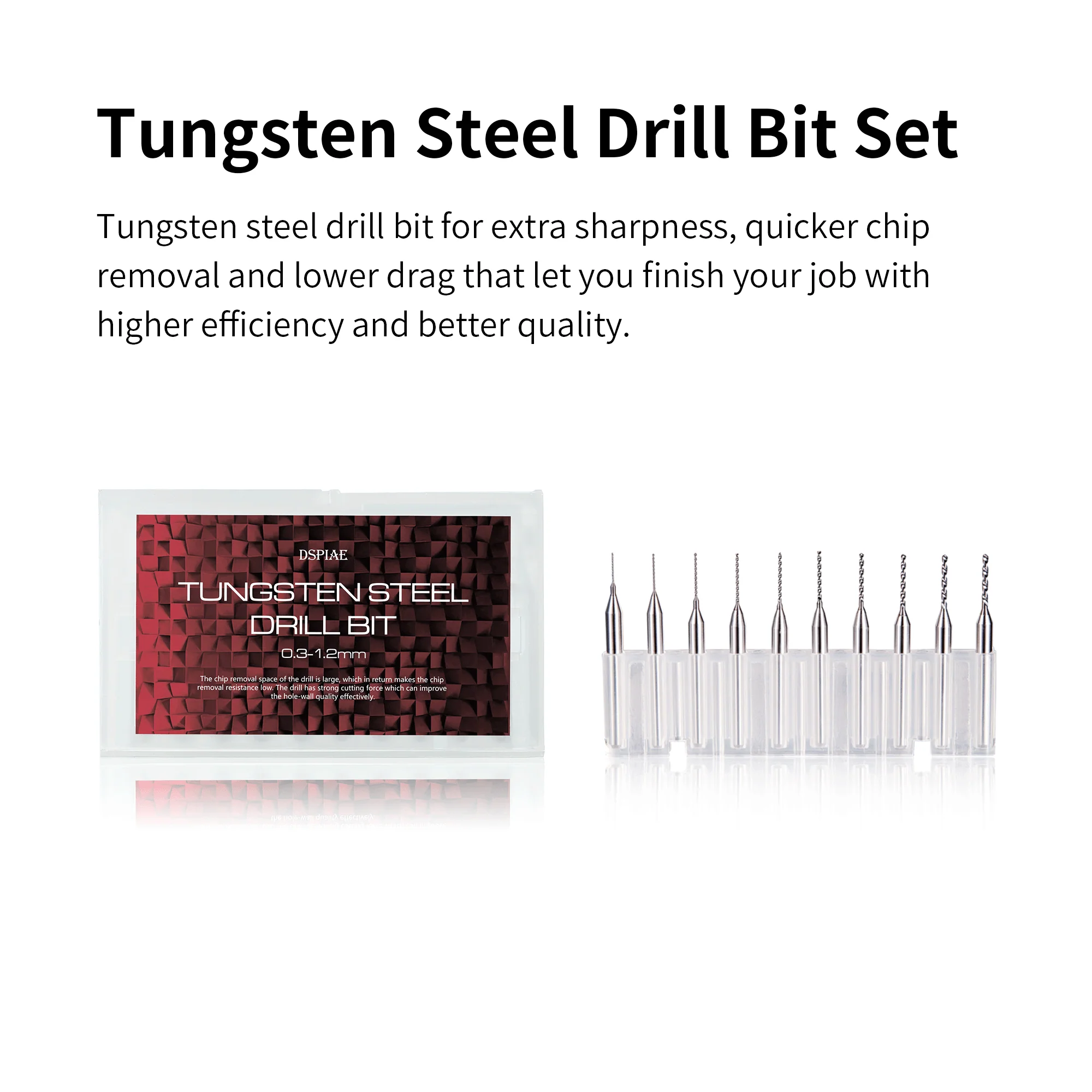 DSPIAE AT-HD Model Metal Hand Drill Holder with 0.3~1.2mm Tungsten Drill Bits Set - Image 5