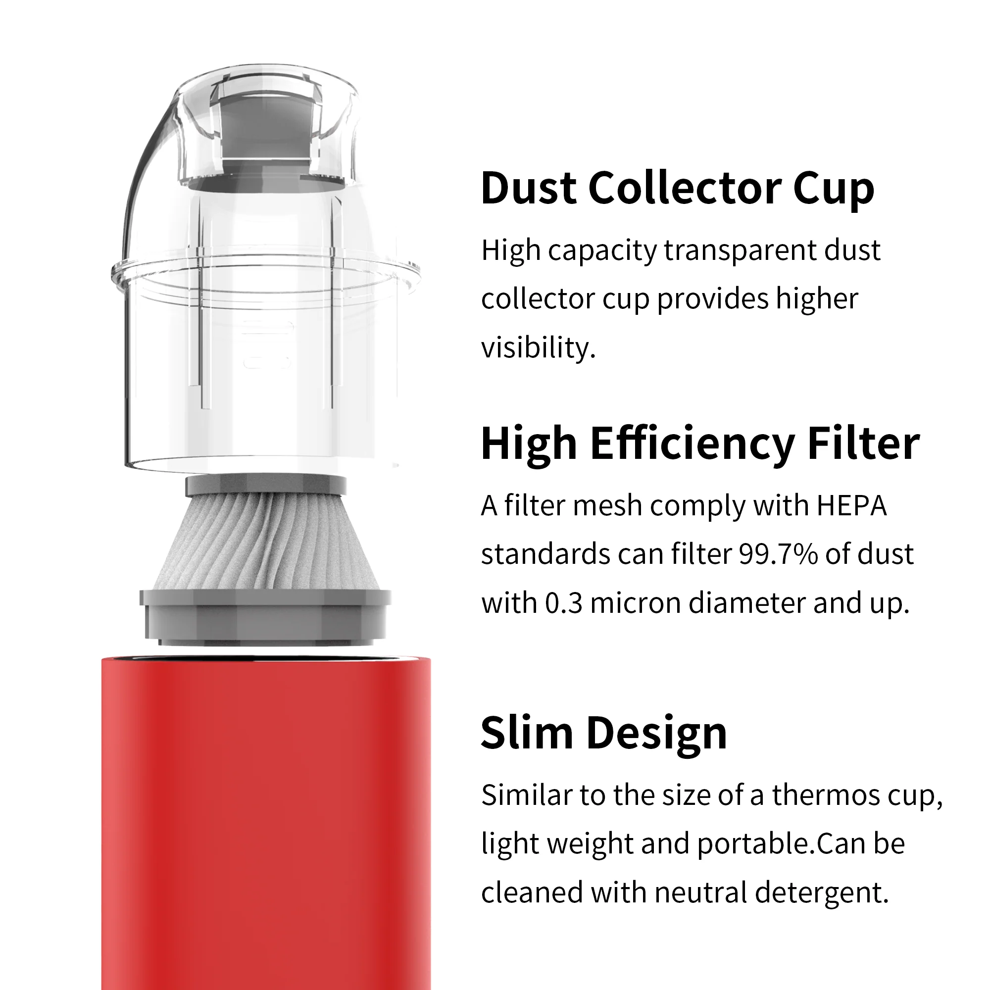 DSPIAE HC-V Mini Portable Handheld Cordless Vacuum Cleaner - Image 4