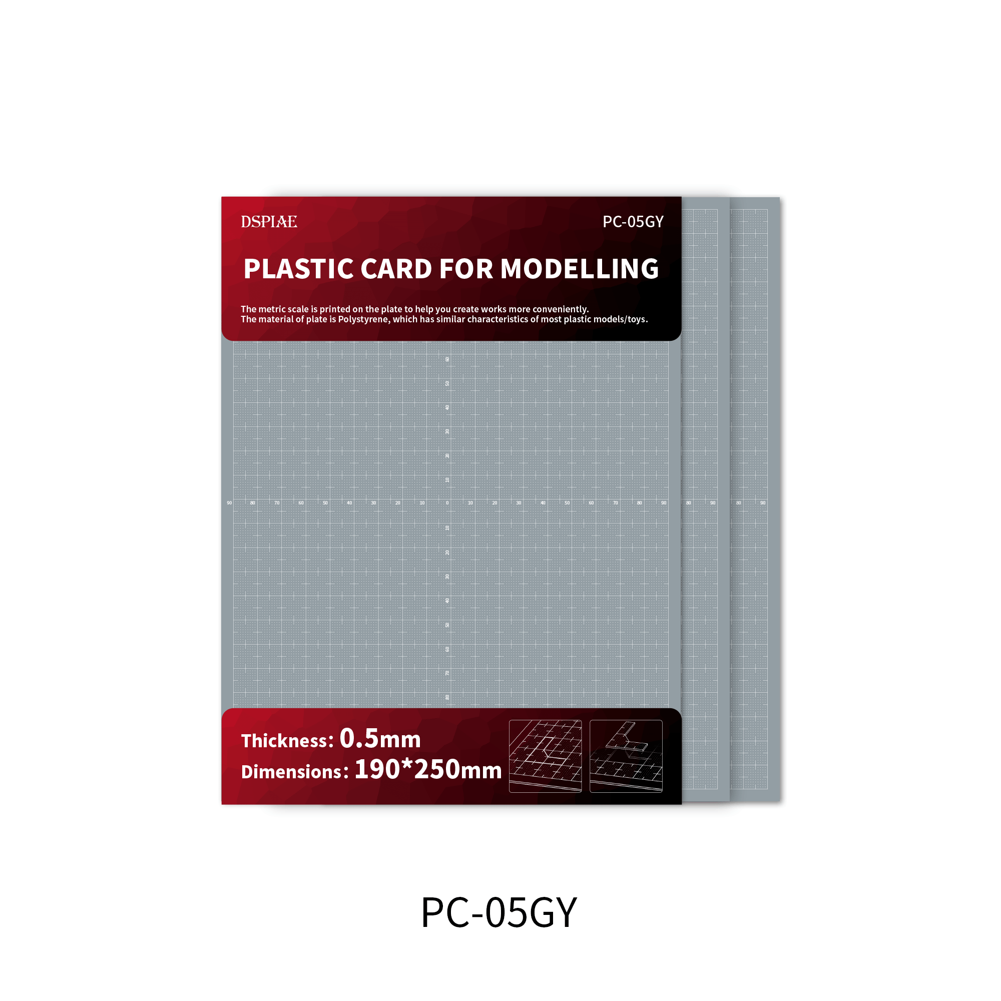 DSPIAE PC-GY Plastic Plate for Model Customization DIY Parts - Image 9