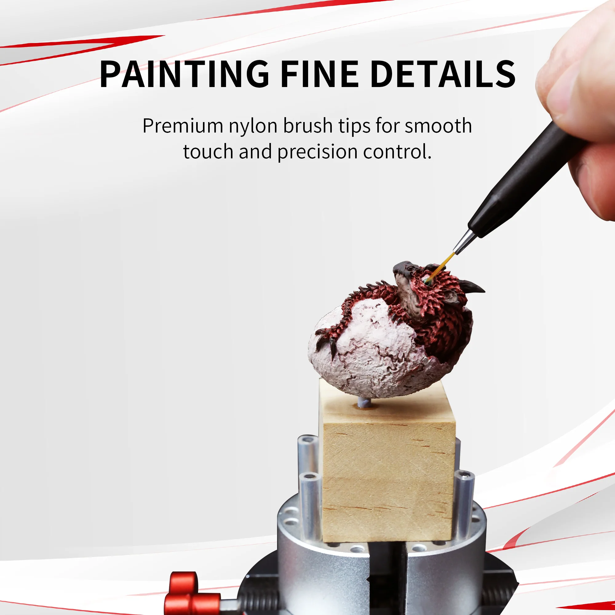 DSPIAE PT-PL&TB&FB "Phoenix Plume" Series Broad Painting Brush/Detailing Brush/Panel Line Marker - Image 5